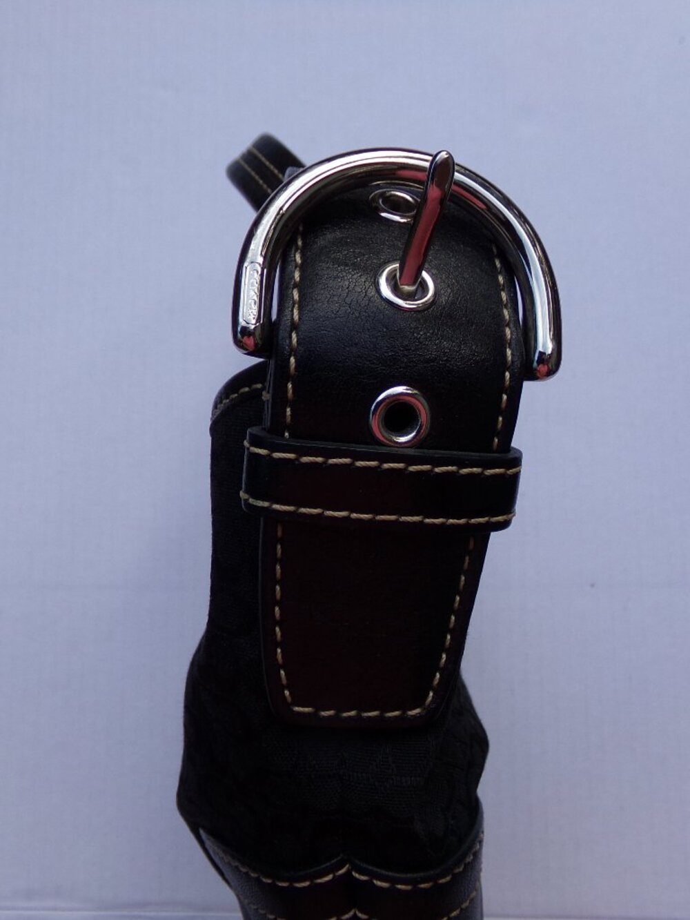 Vintage Coach Y2K K042-6351 Soho Hobo Bag Purse Logo Signature Black Canvas - Picture 7 of 11